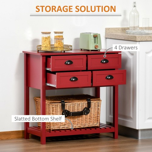 Stylish red sideboard buffet - red,