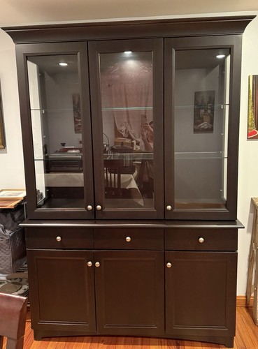 Espresso china cabinet 3 - espresso,