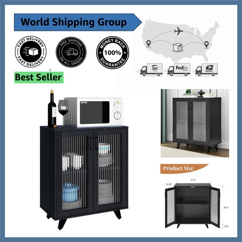 Elegant black buffet server - elegant,